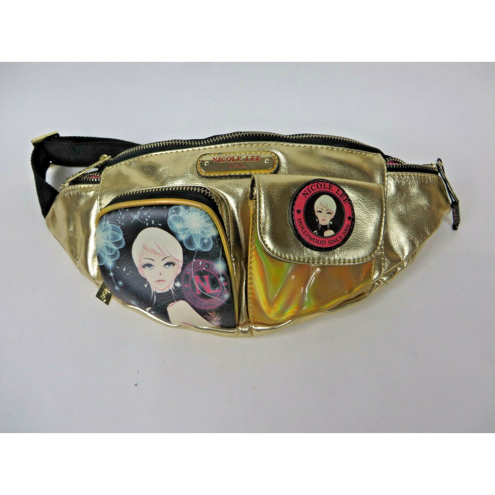Nicole Lee Hollywood USA Gold Lamay Fanny‎ Pack Handbag Belt Bag